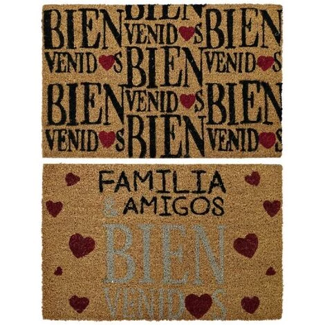 BRICOMARTEAU Paillasson DKD Home Decor Rouge Noir Marron Caoutchouc 2 Unités Urbaine Fibres De Coco (60 X 40 X 1,5 Cm) 1 BRICOMARTEAU Paillasson DKD Home Decor Rouge Noir Marron Caoutchouc 2 Unités Urbaine Fibres De Coco (60 X 40 X 1,5 Cm)