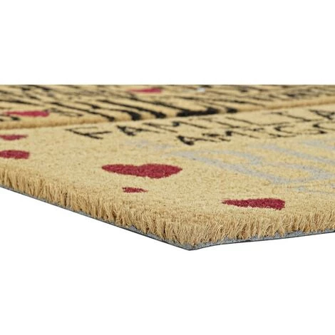 BRICOMARTEAU Paillasson DKD Home Decor Rouge Noir Marron Caoutchouc 2 Unités Urbaine Fibres De Coco (60 X 40 X 1,5 Cm) 2 BRICOMARTEAU Paillasson DKD Home Decor Rouge Noir Marron Caoutchouc 2 Unités Urbaine Fibres De Coco (60 X 40 X 1,5 Cm) – Image 2