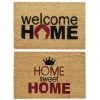 BRICOMARTEAU Paillasson DKD Home Decor Rouge Noir Marron Caoutchouc 2 Unités Fibres De Coco (60 X 40 X 0,5 Cm)