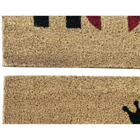 BRICOMARTEAU Paillasson DKD Home Decor Rouge Noir Marron Caoutchouc 2 Unités Fibres De Coco (60 X 40 X 0,5 Cm) 3 BRICOMARTEAU Paillasson DKD Home Decor Rouge Noir Marron Caoutchouc 2 Unités Fibres De Coco (60 X 40 X 0,5 Cm) – Image 3