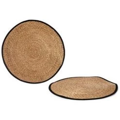 BRICOMARTEAU Tapis Marron Noir Fibre Naturelle (Ø 100 Cm)