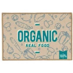 BRICOMARTEAU Tapis Organic Beige Bleu Vert Polyamide (40 X 1 X 60 Cm)