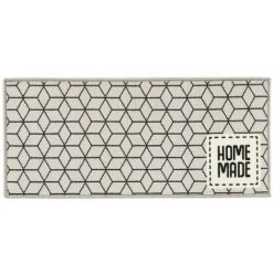 BRICOMARTEAU Tapis Homemade Noir Gris Polyamide Latex (40 X 1 X 90 Cm)