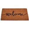 BRICOMARTEAU Paillasson Welcome Noir Marron Fibres De Coco (40 X 1,5 X 60 Cm)