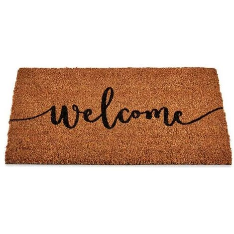 BRICOMARTEAU Paillasson Welcome Noir Marron Fibres De Coco (40 X 1,5 X 60 Cm) 1 BRICOMARTEAU Paillasson Welcome Noir Marron Fibres De Coco (40 X 1,5 X 60 Cm)