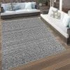 Paco Home Tapis Exterieur Terrasse Balcon Tapis Cuisine Scandinave Geometrique Anthracite 80x150 Cm
