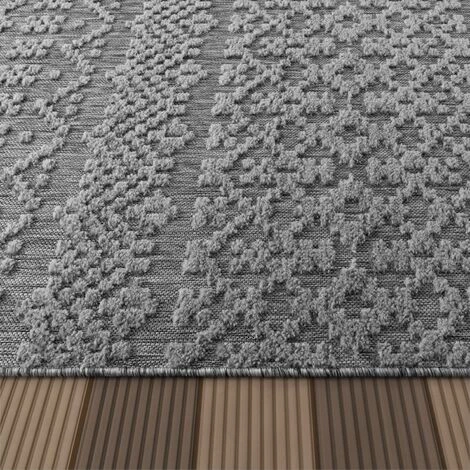 Paco Home Tapis Exterieur Terrasse Balcon Tapis Cuisine Scandinave Geometrique Anthracite 80x150 Cm 2 Paco Home Tapis Exterieur Terrasse Balcon Tapis Cuisine Scandinave Geometrique Anthracite 80x150 Cm – Image 2