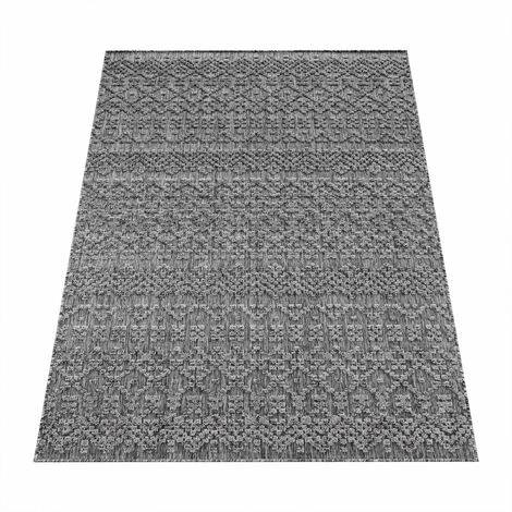 Paco Home Tapis Exterieur Terrasse Balcon Tapis Cuisine Scandinave Geometrique Anthracite 80x150 Cm 5 Paco Home Tapis Exterieur Terrasse Balcon Tapis Cuisine Scandinave Geometrique Anthracite 80x150 Cm – Image 5