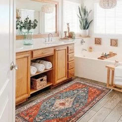 BDD Tapis Boho 160x80cm Chambre Art Salon Tapis Doux Poils Courts Salon Tapis Salon Moelleux Intérieur Tapis