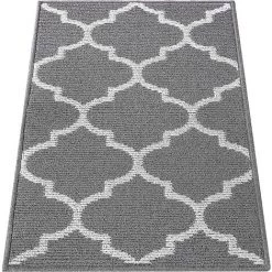 HELLO KITTY BAIN Tapis De Porte D'intérieur - Antidérapant, Absorbant L'eau, Antisalissure, Lavable En Machine, Tapis De Porte, Carreaux Gris
