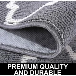 HELLO KITTY BAIN Tapis De Porte D'intérieur - Antidérapant, Absorbant L'eau, Antisalissure, Lavable En Machine, Tapis De Porte, Carreaux Gris -Tapis et paillasson Soldes 66074038 3