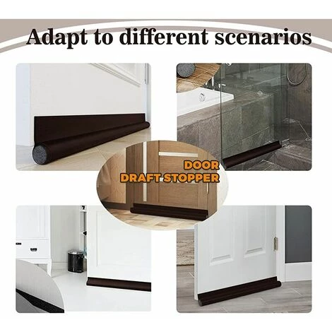 KAEJYIUT Calfeutrer Bas De Porte. Anti Froid Bas De Porte Unilatéral Avec Joint Auto-Adhésif. Bande D'Etanchéité En Silicone Souple. Anti Bruit Isolement Du Bruit (Couleur Café. 96 Cm) 2 KAEJYIUT Calfeutrer Bas De Porte. Anti Froid Bas De Porte Unilatéral Avec Joint Auto-Adhésif. Bande D'Etanchéité En Silicone Souple. Anti Bruit Isolement Du Bruit (Couleur Café. 96 Cm) – Image 2