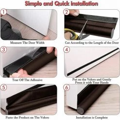 KAEJYIUT Calfeutrer Bas De Porte. Anti Froid Bas De Porte Unilatéral Avec Joint Auto-Adhésif. Bande D'Etanchéité En Silicone Souple. Anti Bruit Isolement Du Bruit (Couleur Café. 96 Cm) 7 KAEJYIUT Calfeutrer Bas De Porte. Anti Froid Bas De Porte Unilatéral Avec Joint Auto-Adhésif. Bande D'Etanchéité En Silicone Souple. Anti Bruit Isolement Du Bruit (Couleur Café. 96 Cm) -Tapis et paillasson Soldes 66211020 3