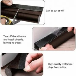 KAEJYIUT Calfeutrer Bas De Porte. Anti Froid Bas De Porte Unilatéral Avec Joint Auto-Adhésif. Bande D'Etanchéité En Silicone Souple. Anti Bruit Isolement Du Bruit (Couleur Café. 96 Cm) 8 KAEJYIUT Calfeutrer Bas De Porte. Anti Froid Bas De Porte Unilatéral Avec Joint Auto-Adhésif. Bande D'Etanchéité En Silicone Souple. Anti Bruit Isolement Du Bruit (Couleur Café. 96 Cm) -Tapis et paillasson Soldes 66211020 4