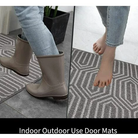 KAEJYIUT Tapis De Porte Gris 60x90 Cm Tapis De Porte Extérieur Imperméable Lavable Paillasson Robuste Antidérapant, Retient La Poussière, Tapis D'entrée Pour Intérieur, Salon, Cour, Porte Arrière Avant 2 KAEJYIUT Tapis De Porte Gris 60x90 Cm Tapis De Porte Extérieur Imperméable Lavable Paillasson Robuste Antidérapant, Retient La Poussière, Tapis D'entrée Pour Intérieur, Salon, Cour, Porte Arrière Avant – Image 2