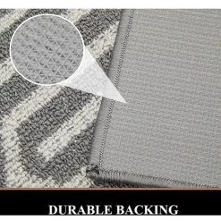 KAEJYIUT Tapis De Porte Gris 60x90 Cm Tapis De Porte Extérieur Imperméable Lavable Paillasson Robuste Antidérapant, Retient La Poussière, Tapis D'entrée Pour Intérieur, Salon, Cour, Porte Arrière Avant 7 KAEJYIUT Tapis De Porte Gris 60x90 Cm Tapis De Porte Extérieur Imperméable Lavable Paillasson Robuste Antidérapant, Retient La Poussière, Tapis D'entrée Pour Intérieur, Salon, Cour, Porte Arrière Avant -Tapis et paillasson Soldes 66211039 3
