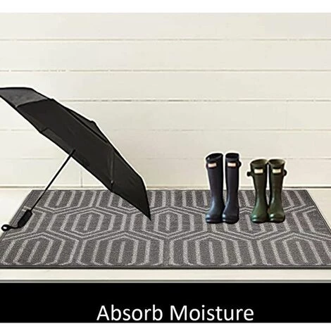 KAEJYIUT Tapis De Porte Gris 60x90 Cm Tapis De Porte Extérieur Imperméable Lavable Paillasson Robuste Antidérapant, Retient La Poussière, Tapis D'entrée Pour Intérieur, Salon, Cour, Porte Arrière Avant 4 KAEJYIUT Tapis De Porte Gris 60x90 Cm Tapis De Porte Extérieur Imperméable Lavable Paillasson Robuste Antidérapant, Retient La Poussière, Tapis D'entrée Pour Intérieur, Salon, Cour, Porte Arrière Avant – Image 4