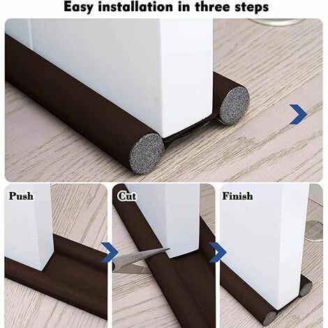 KAEJYIUT Fond Joint De Porte. Joint De Porte Interieur Universel. Calfeutrer Bas De Porte. Isolant Phonique Thermique Bande D'étanchéité. Pour Vent/Anti-Insectes/Insonorisant (96 Cm. Brun) 4 KAEJYIUT Fond Joint De Porte. Joint De Porte Interieur Universel. Calfeutrer Bas De Porte. Isolant Phonique Thermique Bande D'étanchéité. Pour Vent/Anti-Insectes/Insonorisant (96 Cm. Brun) – Image 4