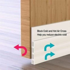 KAEJYIUT Calfeutrer Bas De Porte, 100 X 5cm Bas De Porte Adhési, Souple Silicone Isolant Phonique Thermique Bande D'étanchéité Anti Bruit Poussière Stop à L'air Froid Anti Souris Fourmi Cafard Insectes -Tapis et paillasson Soldes 66211483 5