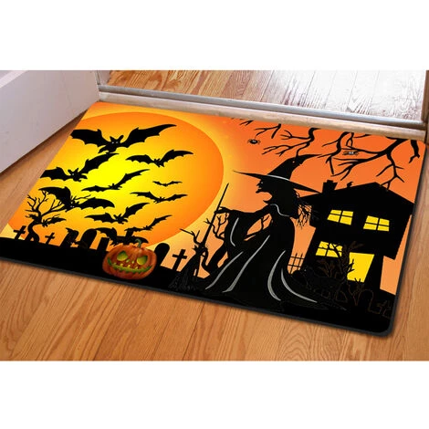 BF Couverture De Paillasson De Bienvenue Halloween Tapis Décoratif Paillasson Tapis De Bienvenue De Salle De Bain Antidérapant 3 BF Couverture De Paillasson De Bienvenue Halloween Tapis Décoratif Paillasson Tapis De Bienvenue De Salle De Bain Antidérapant – Image 3
