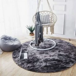 BF Tapis Furry Round Design Moderne Intérieur Anti-dérapant Décor Moderne Super Doux En Peluche Maison Tapis De Chambre Tapis De Soins Infirmiers -Tapis et paillasson Soldes 66353395 5