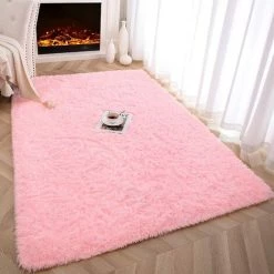 FVBJD Tapis Doux Et Moelleux Pour Chambre D'enfant, Chambre D'enfant, Tapis De Chambre D'enfant En Peluche, Tapis En Fourrure Pour Garçons, Filles, Dortoir D'université, Tapis Moelleux, Salon, Décoration De La Maison. -Tapis et paillasson Soldes 66358268 3