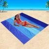 YIDOMDE Couverture De Plage Anti Sable, Extra Large Tapis De Plage 210 X 200 Cm, Couverture De Plage Tapis Pique-Nique Imperméable Pour Plage,Pique-Nique,Vacances - Doux Portable Séchage Rapide-E