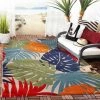 JADOREL Tapis Exterieur 60x110 Cm Rectangulaire CHICHEKI Multicolore Terrasse, Jardin Adapté Au Chauffage Par Le Sol - Multicolore