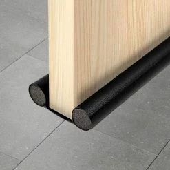 Bas De Porte Double Isolation, Fond Joint De Porte, Boudin De Porte Détachable, Calfeutrer Bas De Porte, Isolation Phonique Coupe-vent Et Imperméable Avec Insectes, (96 Cm, Noir) Ephé