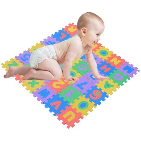 BEARSU Puzzle Tapis Mousse Bébé Tapis De Jeu En Mousse EVA Douce Pour Enfants Numéros 0-9 Et Lettres A-Z 36Pcs / Sac(12*12cm) 2 BEARSU Puzzle Tapis Mousse Bébé Tapis De Jeu En Mousse EVA Douce Pour Enfants Numéros 0-9 Et Lettres A-Z 36Pcs / Sac(12*12cm) – Image 2