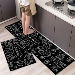 FUIENKO Tapis De Sol Long Antidérapant, Paillasson D'entrée Absorbant, Pour Chambre à Coucher, Salon, Balcon, Hôtel, Bain, Tapis De Prière,299,40x60cm