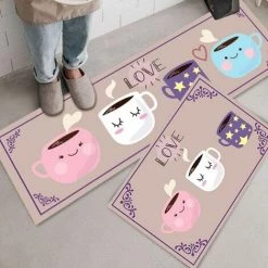 FUIENKO Tapis De Cuisine Long Antidérapant, Impression 3d, Paillasson Absorbant, Design De Dessin Animé Nordique, Pour Entrée, Salle De Bain Moderne, Balcon, Tapis De Prière,Kitchen Mat,40x60cm -Tapis et paillasson Soldes 66871289 5