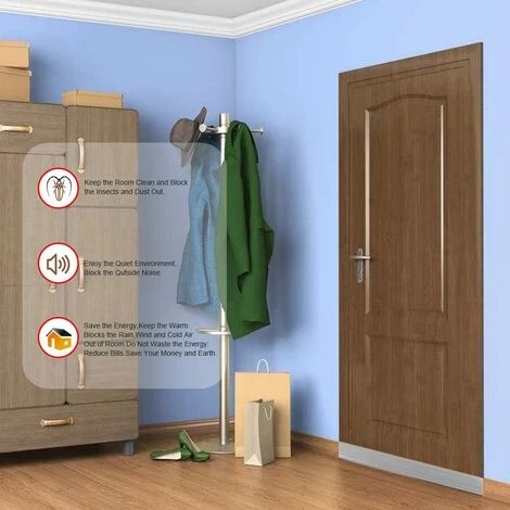 ABCRITAL Bas De Porte Adhésif 100Cm X5Cm Souple Silicone Isolant Phonique Thermique Bande D'Étanchéité Anti Bruit Poussière Stop À L'Air Froid Anti Souris Fourmi Cafard Insectes (100Cmx5Cm Gris) 3 ABCRITAL Bas De Porte Adhésif 100Cm X5Cm Souple Silicone Isolant Phonique Thermique Bande D'Étanchéité Anti Bruit Poussière Stop À L'Air Froid Anti Souris Fourmi Cafard Insectes (100Cmx5Cm Gris) – Image 3