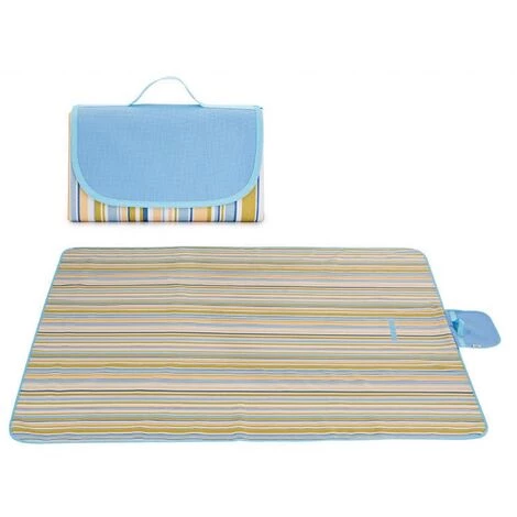 HIASDFLS 195 * 200 cm Couverture De Pique-Nique étanche Grande Couverture D'extérieur Tapis De Plage Tapis De Pique-Nique Avec Poignée Pliable Pour Randonnée Camping Herbe Voyages Sable. Camouflage Bleu 2 HIASDFLS 195 * 200 cm Couverture De Pique-Nique étanche Grande Couverture D'extérieur Tapis De Plage Tapis De Pique-Nique Avec Poignée Pliable Pour Randonnée Camping Herbe Voyages Sable. Camouflage Bleu – Image 2