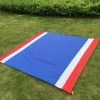 YIDOMDE Couverture De Plage Imperméable, Tapis De Pique-nique Résistant Au Sable, Matelas De Jardin, Bleu Et Blanc Rouge 210*200cm