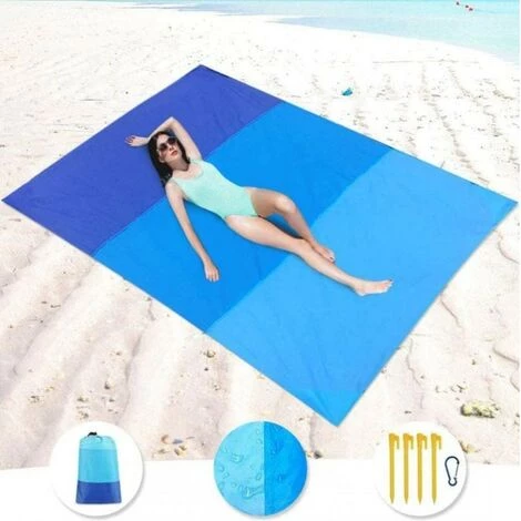 YIDOMDE Couverture De Plage Imperméable, Tapis De Pique-nique Résistant Au Sable, Matelas De Jardin, Combinaison De Couleurs Dégradées 210*200cm 1 YIDOMDE Couverture De Plage Imperméable, Tapis De Pique-nique Résistant Au Sable, Matelas De Jardin, Combinaison De Couleurs Dégradées 210*200cm
