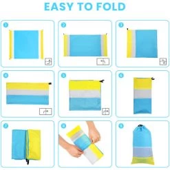 Fantablau 210x200cm Pliable Portable Pique-Nique Mat Pad Plage Camping Couverture Bébé -Tapis et paillasson Soldes 67287617 4