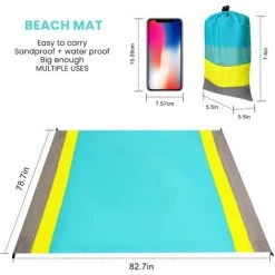 Fantablau 210x200cm Pliable Portable Pique-Nique Mat Pad Plage Camping Couverture Bébé -Tapis et paillasson Soldes 67287617 5
