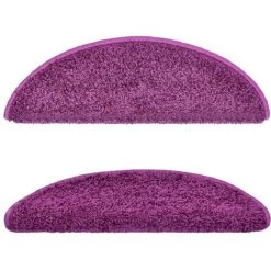 TRUE DEAL Tapis D'escalier 5 Pcs 56x20 Cm Violet -Tapis et paillasson Soldes 67294296 4