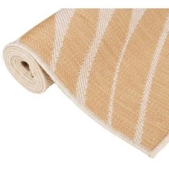 TRUE DEAL Tapis à Tissage Plat D'extérieur 80x150 Cm Motif De Feuille -Tapis et paillasson Soldes 67301063 3