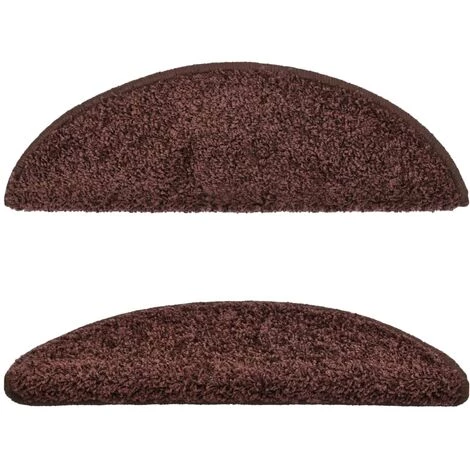 TRUE DEAL Tapis D'escalier 5 Pcs 56x20 Cm Marron 4 TRUE DEAL Tapis D'escalier 5 Pcs 56x20 Cm Marron – Image 4
