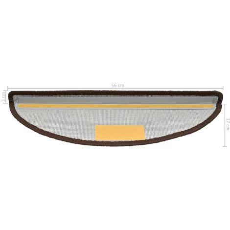 TRUE DEAL Tapis D'escalier 5 Pcs 56x20 Cm Marron 5 TRUE DEAL Tapis D'escalier 5 Pcs 56x20 Cm Marron – Image 5