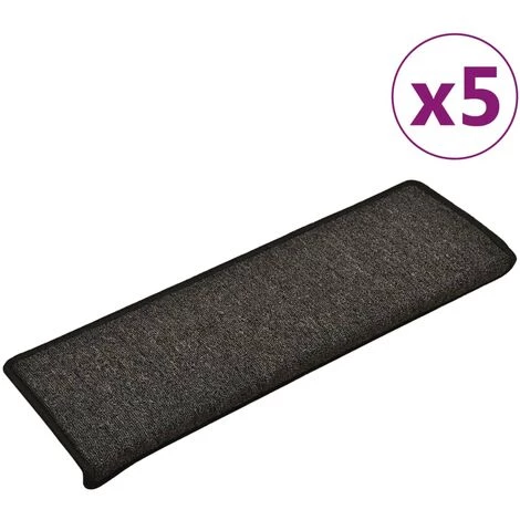 TRUE DEAL Tapis D'escalier 5 Pcs 65x25 Cm Anthracite 2 TRUE DEAL Tapis D'escalier 5 Pcs 65x25 Cm Anthracite – Image 2