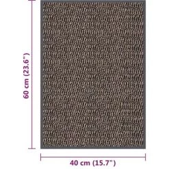 TRUE DEAL Paillasson Touffeté 40x60 Cm Marron Foncé -Tapis et paillasson Soldes 67306245 5