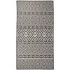 TRUE DEAL Tapis à Tissage Plat D'extérieur 80x150 Cm Rayures Noires