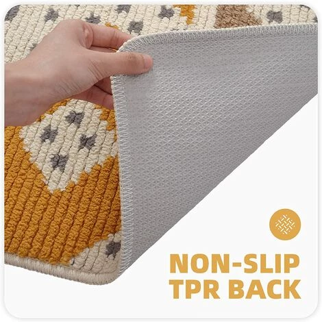 GGNRALNY Color G Tapis Entrée Intérieur, Tapis De Porte Lavable & Ultra Absorbant, Paillasson Antidérapant Pour Intérieur, Extérieur, Chambre, Cuisine, Salle De Bain, Couloir - 50 X 80 Cm, Jaune 3 GGNRALNY Color G Tapis Entrée Intérieur, Tapis De Porte Lavable & Ultra Absorbant, Paillasson Antidérapant Pour Intérieur, Extérieur, Chambre, Cuisine, Salle De Bain, Couloir - 50 X 80 Cm, Jaune – Image 3