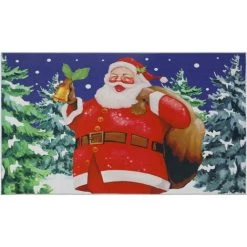 GGNRALNY Paillasson Interieur, Tapis Entree 43x75 Cm, Antidérapant Lavable Absorbant Facile à Nettoyer Tapis De Sol, Pour Chambre, Cuisine, Entrée, Couloir (Père Noël)