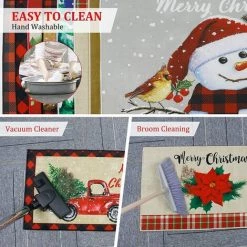 GGNRALNY Paillasson Interieur, Tapis Entree 43x75 Cm, Antidérapant Lavable Absorbant Facile à Nettoyer Tapis De Sol, Pour Chambre, Cuisine, Entrée, Couloir (Père Noël) 8 GGNRALNY Paillasson Interieur, Tapis Entree 43x75 Cm, Antidérapant Lavable Absorbant Facile à Nettoyer Tapis De Sol, Pour Chambre, Cuisine, Entrée, Couloir (Père Noël) -Tapis et paillasson Soldes 67353711 4