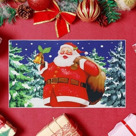 GGNRALNY Paillasson Interieur, Tapis Entree 43x75 Cm, Antidérapant Lavable Absorbant Facile à Nettoyer Tapis De Sol, Pour Chambre, Cuisine, Entrée, Couloir (Père Noël) 5 GGNRALNY Paillasson Interieur, Tapis Entree 43x75 Cm, Antidérapant Lavable Absorbant Facile à Nettoyer Tapis De Sol, Pour Chambre, Cuisine, Entrée, Couloir (Père Noël) – Image 5