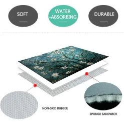 GGNRALNY Petit Tapis Imprimé à Design Créatif, Paillasson Tapis D'Entrée Tapis De Bain Pour Maison Cuisine Chambre Antidérapant 9 GGNRALNY Petit Tapis Imprimé à Design Créatif, Paillasson Tapis D'Entrée Tapis De Bain Pour Maison Cuisine Chambre Antidérapant -Tapis et paillasson Soldes 67353736 5